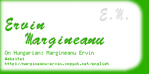 ervin margineanu business card